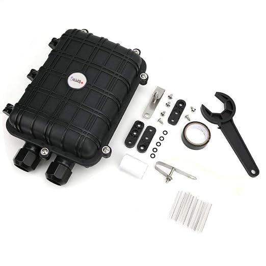 Outdoor Rated Fiber Optic Splice Enclosure | Waterproof | Black Stainless Steel - Image 3