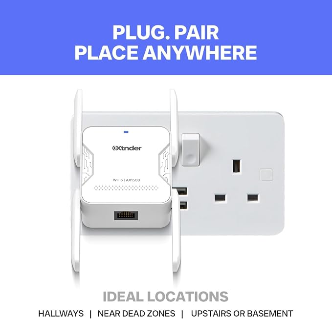 WiFi Extender AX1500 Signal Booster Long Range, Covers 13, 000 Sq.Ft & 100+ - Image 2