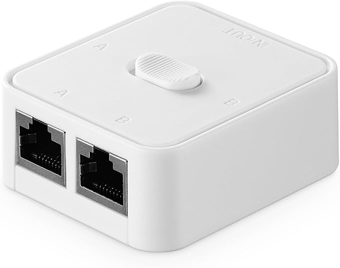 Binardat Gigabit Network Switcher, Passive Ethernet Selector, in/Out to A or B by Binardat
