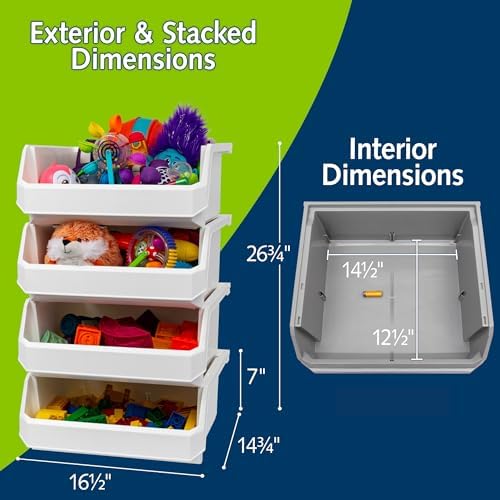 ReadySpace Extra Large Stackable Plastic Storage Bins - Image 3