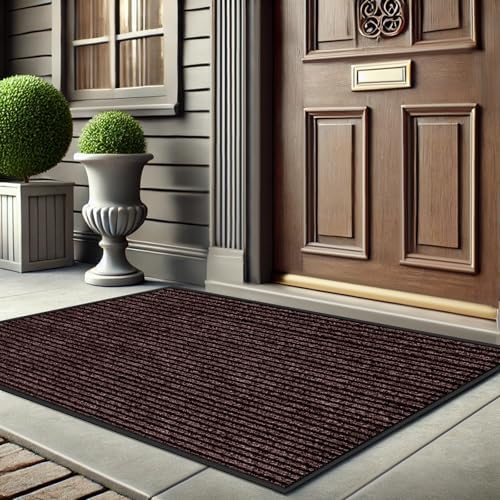 Azadx 4'x6' Front Door Mat Heavy Duty Indoor Outdoor Door Mat Non-Slip - Image 2
