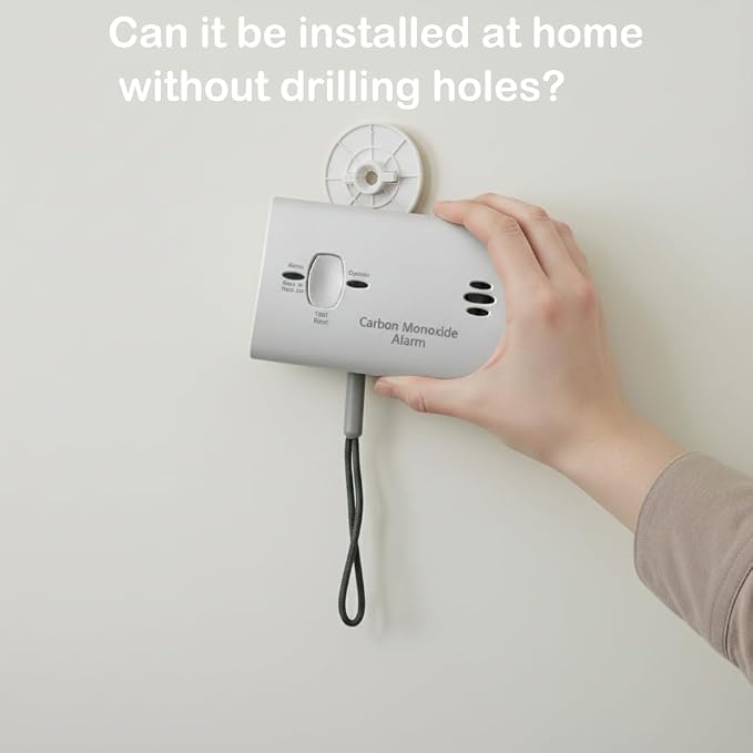 No-Drill Mount for Kidde Carbon Monoxide Alarms Replacement Upgrade Battery - Image 3