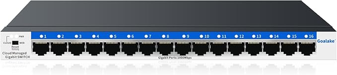 Goalake 16-Port Gigabit Easy Managed Switch by Goalake
