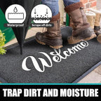 T.HENV Welcome Mat Outdoor, 30x17.5 Waterproof All-Season Front Door Mat - Image 4