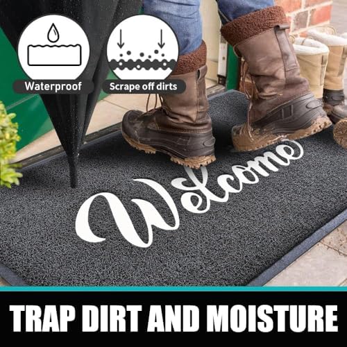 T.HENV Welcome Mat Outdoor, 30x17.5 Waterproof All-Season Front Door Mat - Image 4