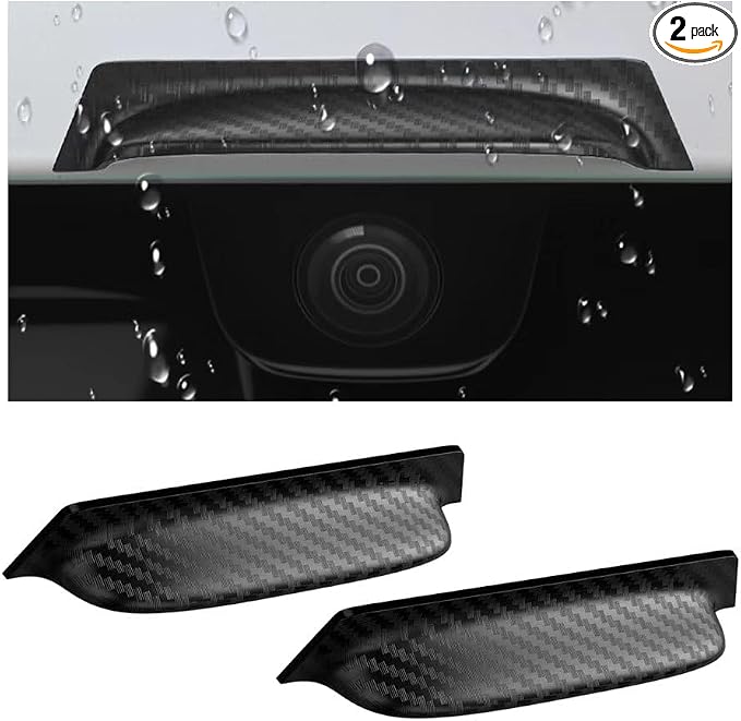 2PCS Backup Camera Rain Shield, Carbon Fiber Backup Camera by VKQTS