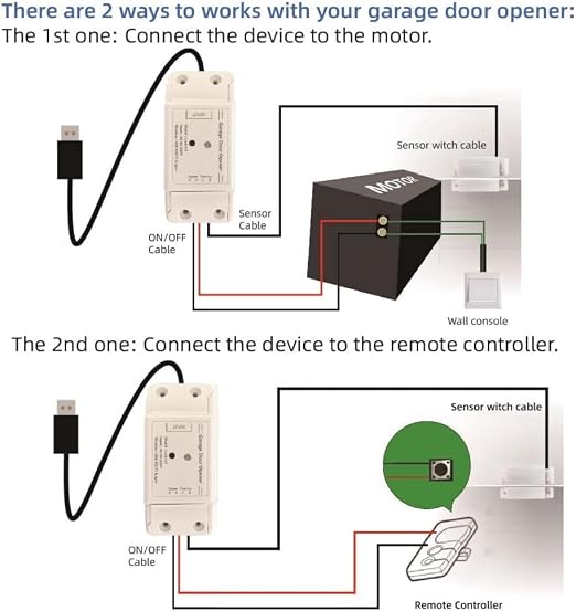 Easy Installation|Hucaoe Zigbee 5V Smart Garage Door Opener Controller| - Image 3