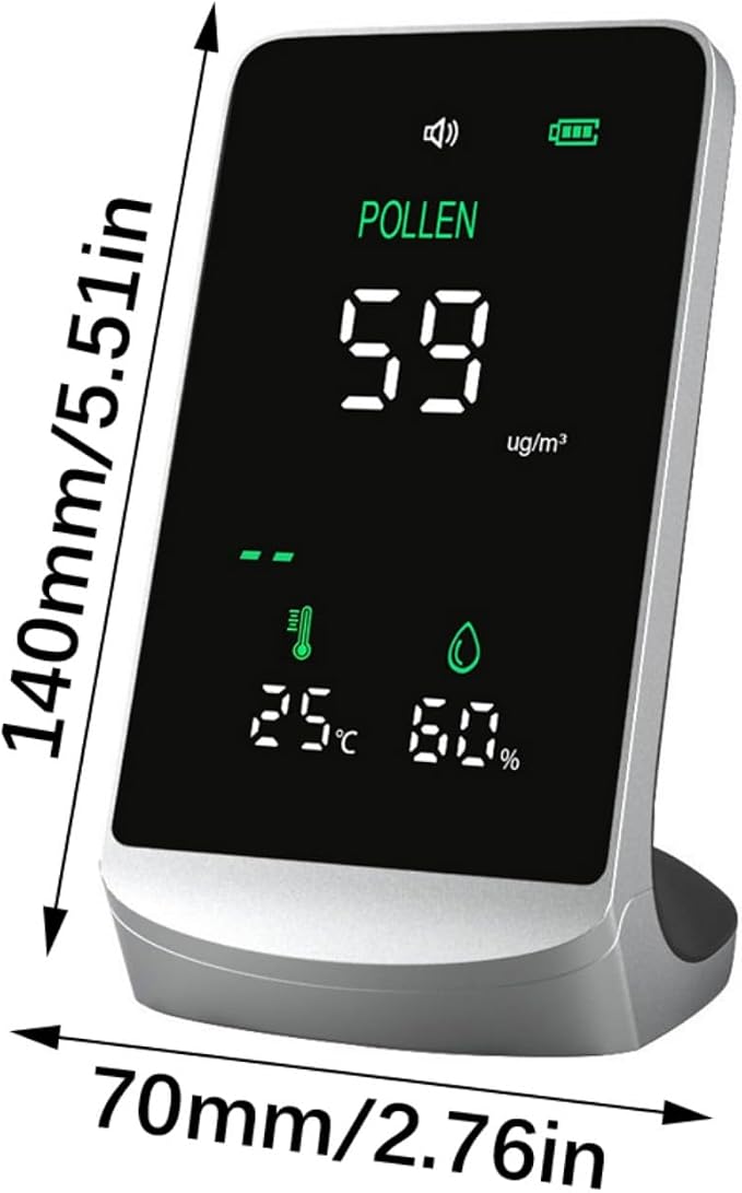 Pollen Dust Monitor Air Quality Monitor, High Precision 1μg/m³ Particle Detector - Image 2
