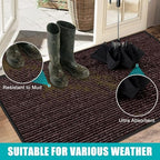 Azadx 4'x6' Front Door Mat Heavy Duty Indoor Outdoor Door Mat Non-Slip - Image 6