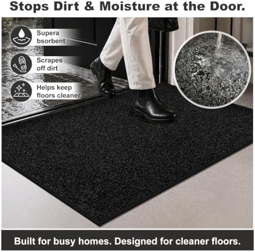 Mibao Super Absorbent Front Door Mat, Non-Slip Washable Indoor Doormats - Image 3