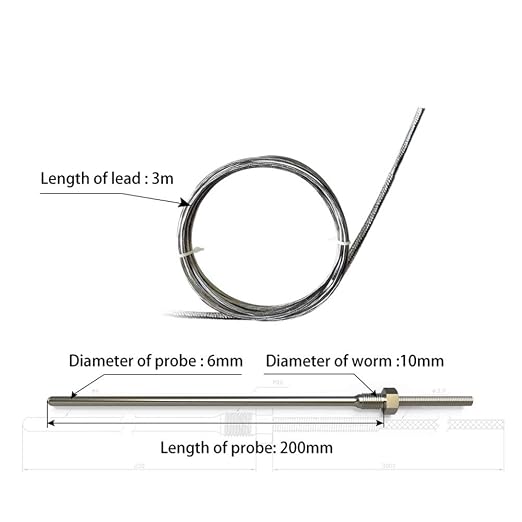 RS485 PT-100 Thermocouple Temperature Probe, Platinum Resistor Sensor - Image 2