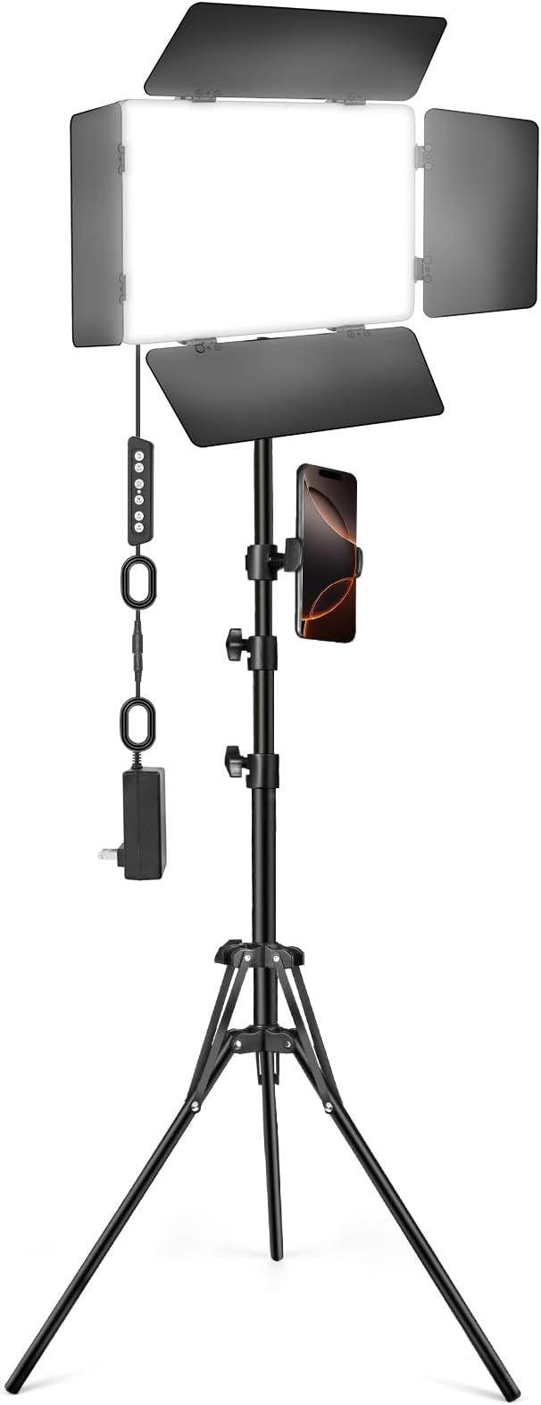 LED Video Lighting Kit with Barn Door, Kewaiaa Bi-Color Studio Lights with by Unknown