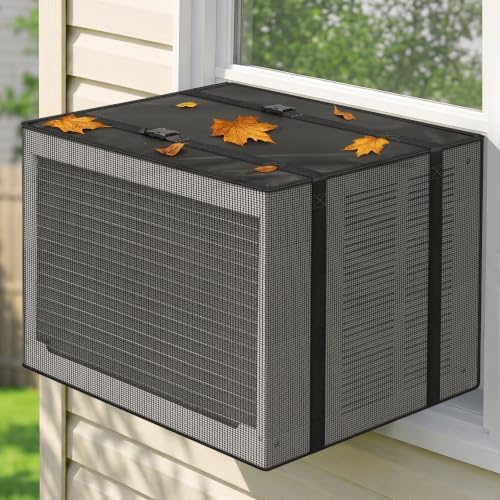 COSFLY Mesh Window AC Covers for Outside, All-Season 25.5"W x 21"D x 17"H by COSFLYFurnitureSetCovers