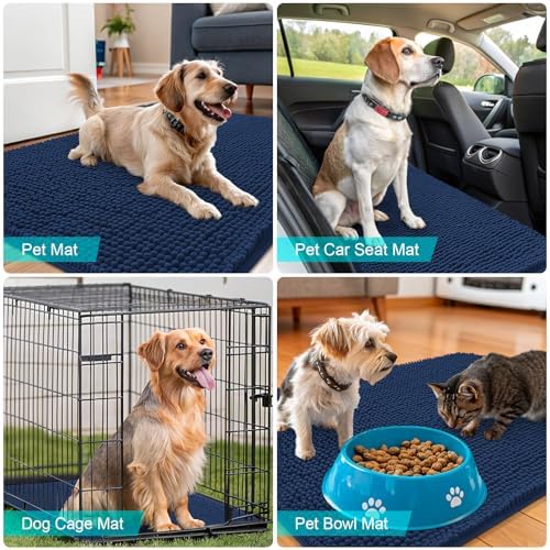 OLANLY Dog Door Mat for Muddy Paws 59x20, Super Absorbent Chenille Mud Mat - Image 7