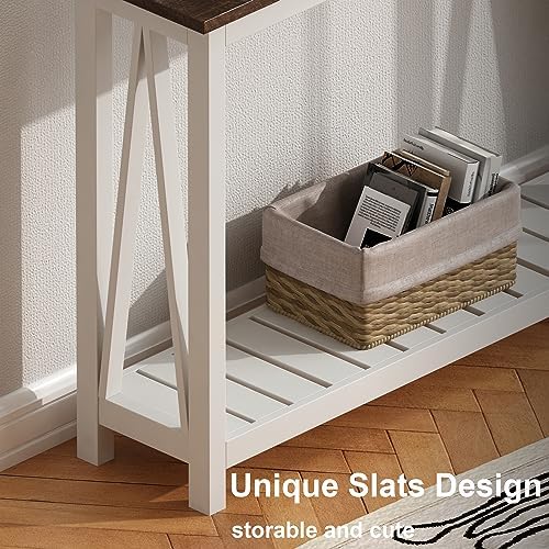 ChooChoo Farmhouse Console Table, Narrow Sofa Table - Image 5