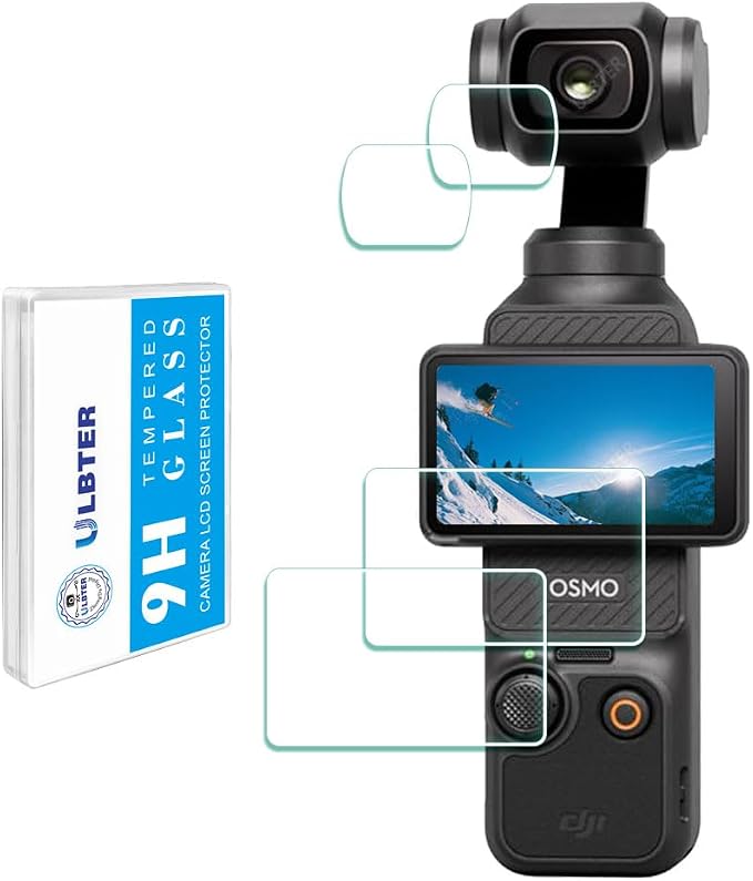 ULBTER Lens Screen Protector for DJI Osmo Pocket 4 / Pocket 3, Tempered Glass by ULBTER