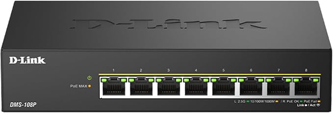 D-Link 8-Port 2.5Gb PoE Unmanaged Gaming Switch by D-Link