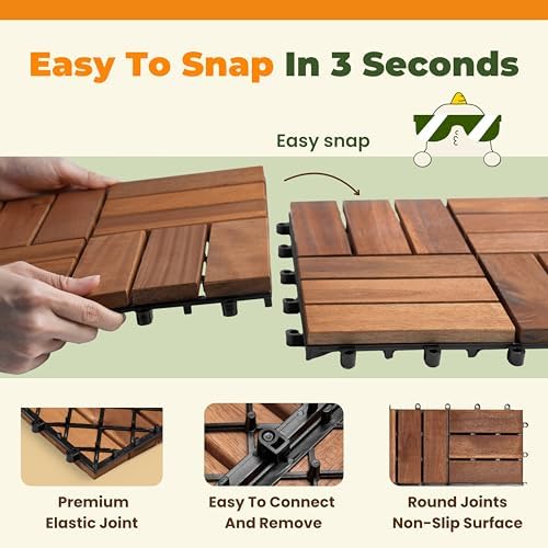 Jurax Interlocking Wood Deck Tiles - Image 4