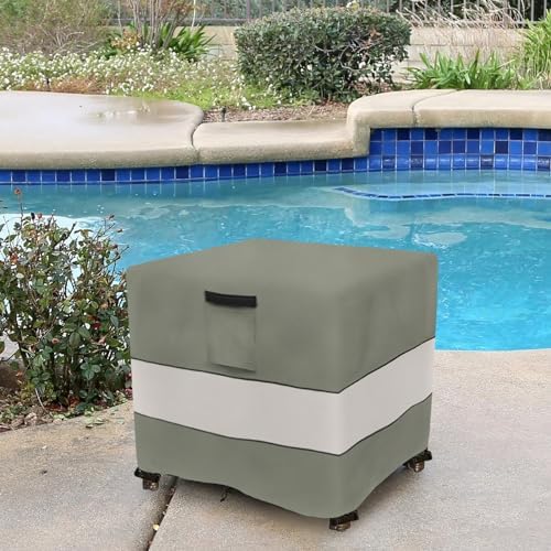 Patio Wicker Side Table Cover, 22W x 22D x 18H inch, Waterproof Square Patio - Image 6