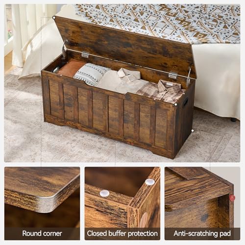 VANKILEY 43.3" Storage Chest Extra Large, Storage Bench. - Image 6