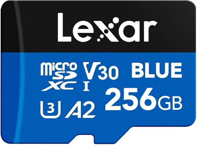 Lexar 256GB Blue Micro SD Card Up to 160MB/s, microSDXC UHS-I Memory Card by Lexar