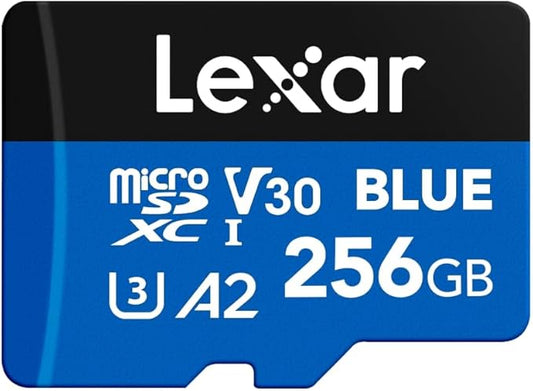 Lexar 256GB Blue Micro SD Card Up to 160MB/s, microSDXC UHS-I Memory Card by Lexar