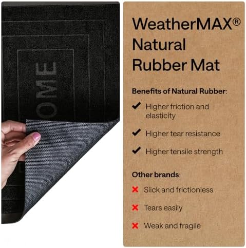 GORILLA GRIP WeatherMAX Door Mat, Indoor Outdoor Use - Image 6