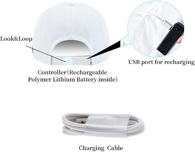 lumisonata LED Cap Fiber Optic Hat EDM Baseball Caps Light Up 7 Colors Glowing - Image 6