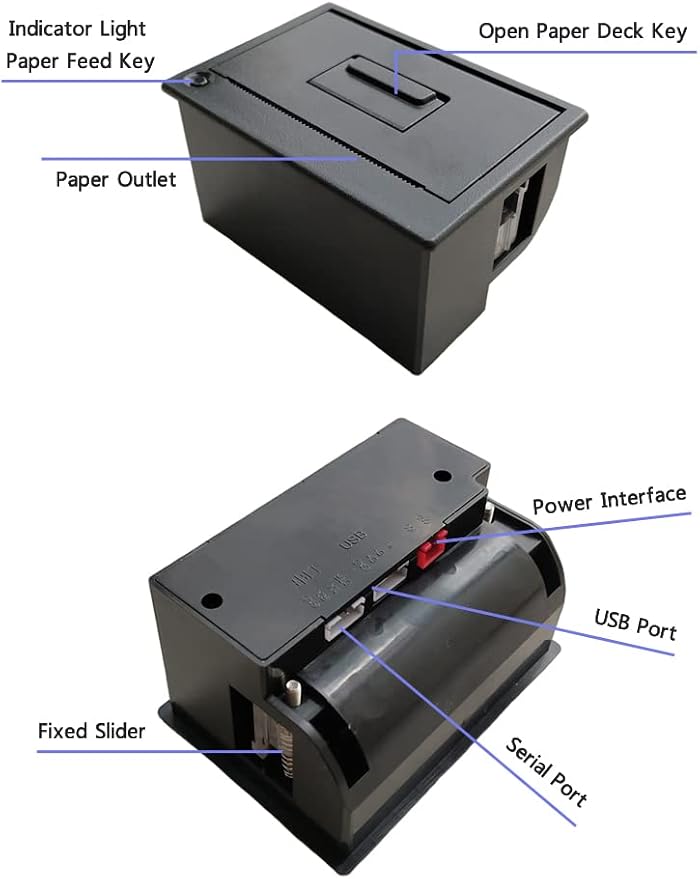 Maikrt Micro Thermal Printer 5~9V Embedded Thermal Receipt Printer Serial Port - Image 3