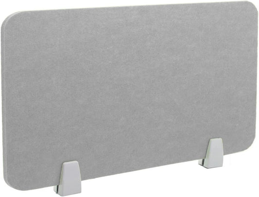 Icegrey Acoustic Desk Divider Privacy Panel Removable Sound Absorbing Desk Partition Board with 2 Clips for Student Call Centers Offices Braries Classrooms Library, Light Grey, 46.8x11.7