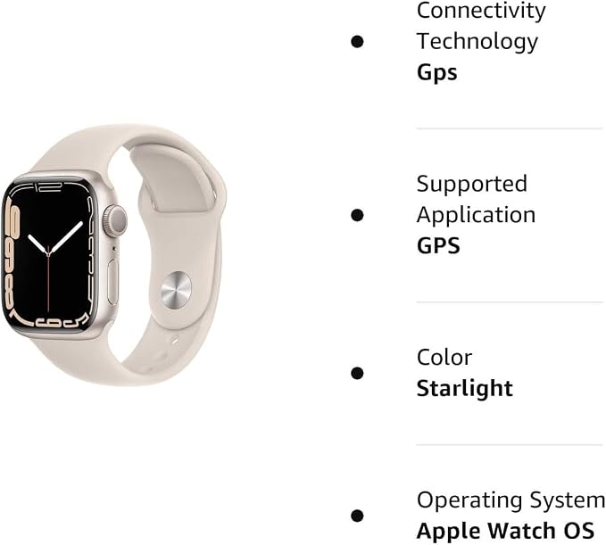 Apple Watch Series 7 Starlight Aluminum Case - Image 6