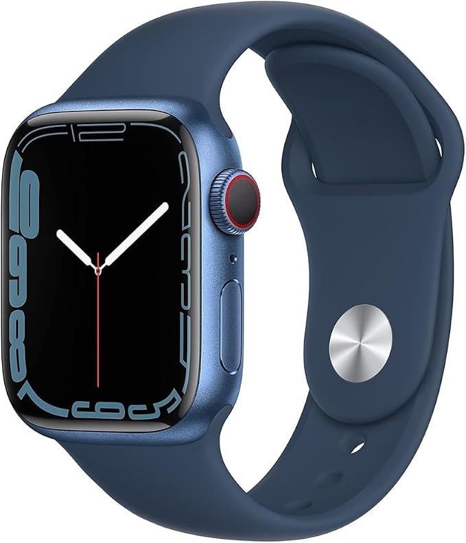 Apple Watch Series 7 Blue Aluminum Case by Amazon+Renewed
