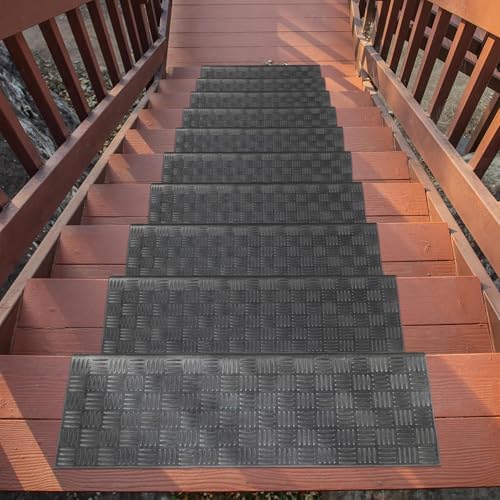 Ottomanson Bullnose Stair Treads Outdoor – Ribbed Heavy-Duty Non-Slip Stair - Image 2