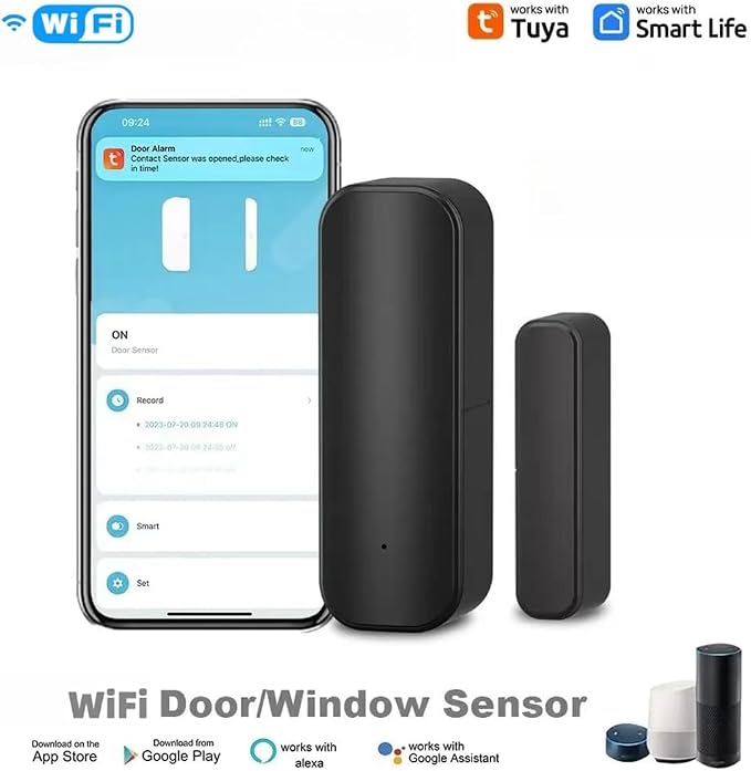 WiFi Door Sensor, Smart Door Open/Closed Detectors, 2.4G WiFi Door Sensor - Image 2