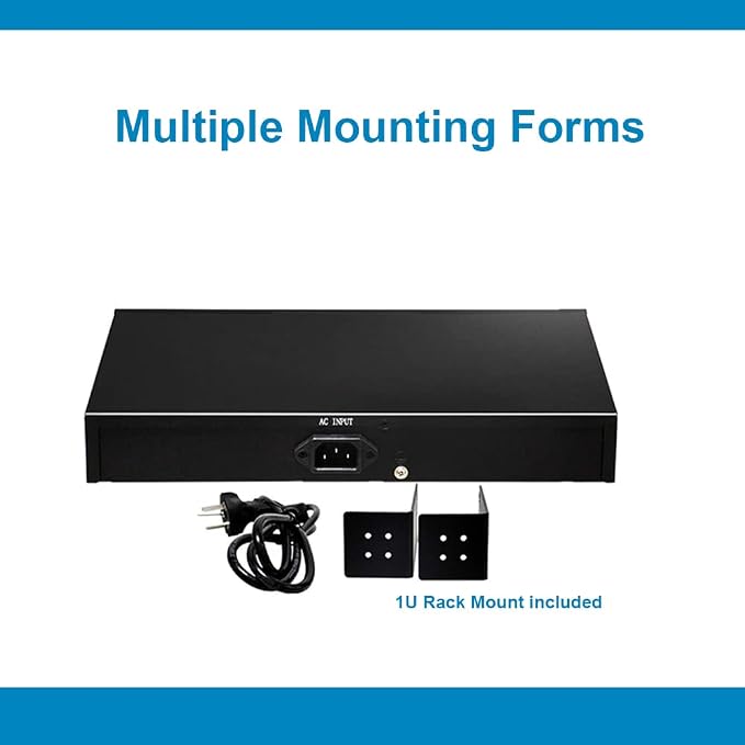 Real HD 16 Port PoE Switch, High Power 300W, 16 PoE+ 100Mbps Ports - Image 8