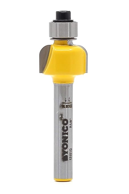YONICO Cove Router Bits Edge Forming 1/8-Inch Radius 1/4-Inch Shank 13151q by Yonico