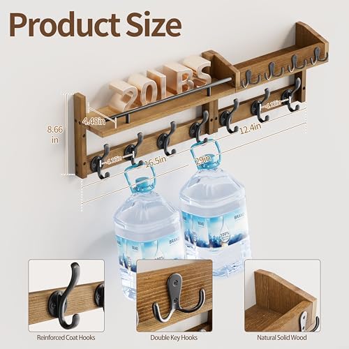29 inch Coat Rack Wall Mount - Image 7