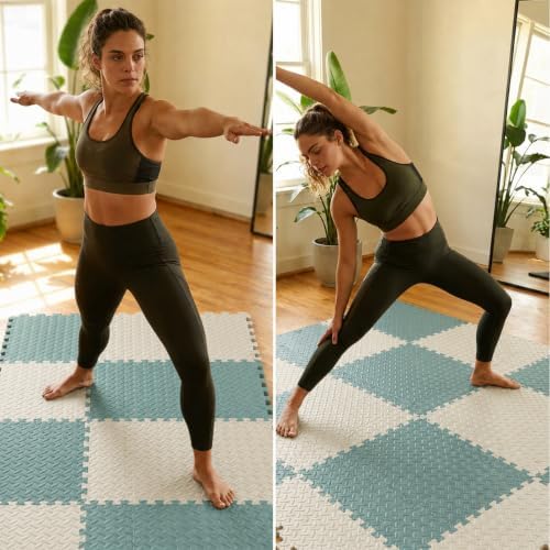 18 Pcs EVA Foam Floor Tiles, Puzzle Exercise Mat Set - Image 6