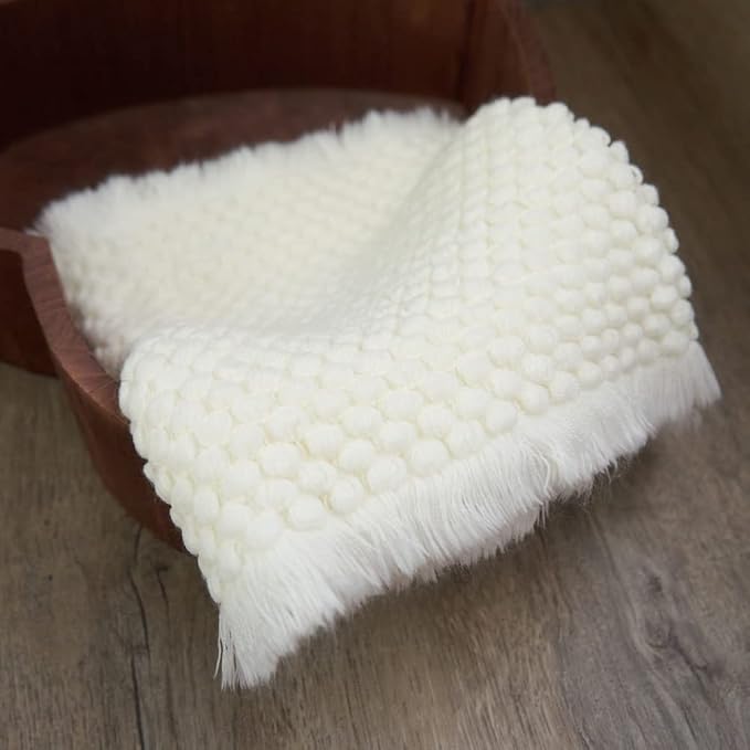 Zeroest Baby Photography Props Basket Braid Wool Wrap Newborn Photo Shoot - Image 6