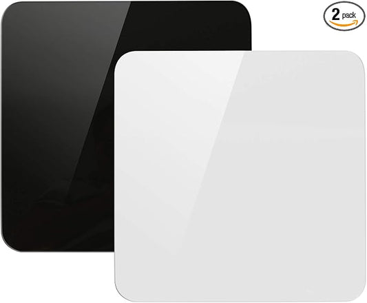 KINJOEK 12 x 12 Inch Acrylic White & Black Reflective Display Table Riser by KINJOEK