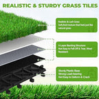 216 PCS Interlocking Artificial Grass Tiles - Image 3