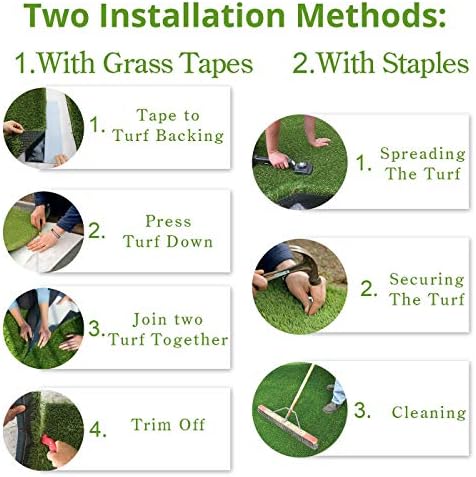 Fas Home Artificial Grass Turf 4x38 ft, Fake Grass Rug - Image 6