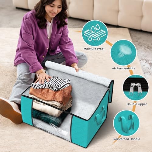 Fab totes 10 Pack Storage Bags for Clothes Blanket Storage Bins - Image 4