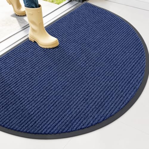 OLANLY Half Circle Front Door Mat 47x30, Waterproof Heavy-Duty Doormat by OLANLY