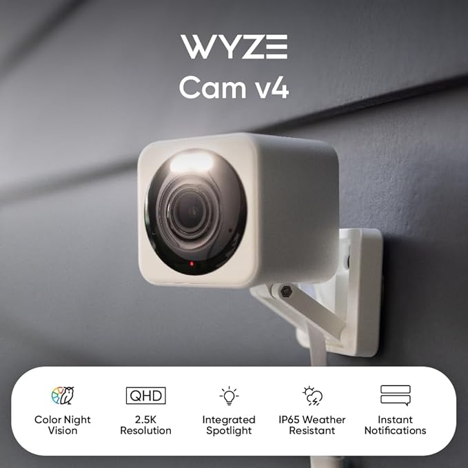 WYZE Cam v4, 2.5K AI Security Camera, Indoor/Outdoor Cameras - Image 2