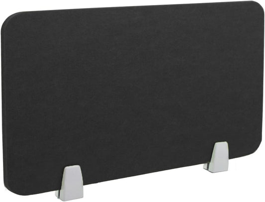 Icegrey Acoustic Desk Divider Privacy Panel Removable Sound Absorbing Desk Partition Board with 2 Clips for Student Call Centers Offices Braries Classrooms Library, Black, 31.2x11.7"