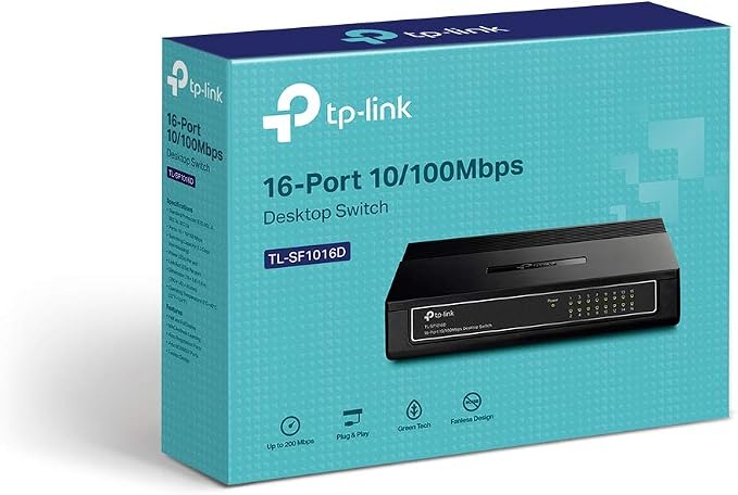 TP-Link 16 Port 10/100Mbps Fast Ethernet Switch, Desktop or Wall-Mounting - Image 4