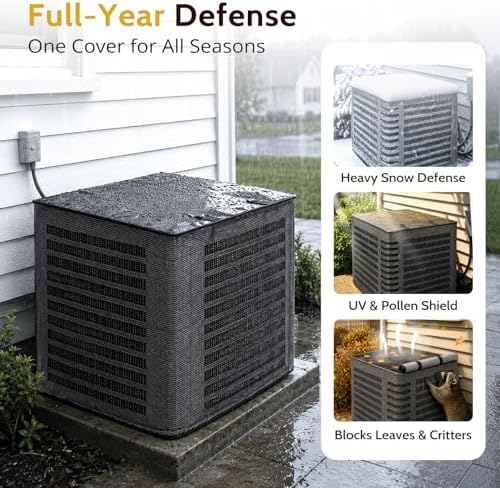 COSFLY 2 in 1 AC Covers for Outside Units, Full Mesh 24”W x 24”D x 30”H - Image 6