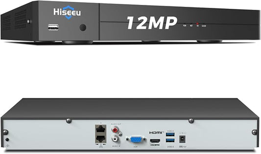 Hiseeu 12MP 32CH PoE NVR Network Video Recorder by Hiseeu