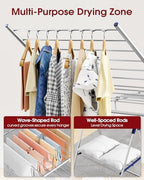 Sakugi Clothes Drying Rack, 55.5" Adjustable Wings, Foldable Design - Image 3